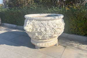 固安施孝生态文化陵园龙雕石缸图