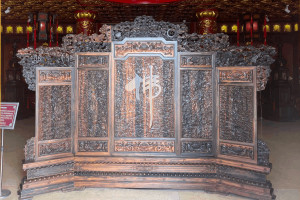 北京周边清东陵万佛园木质屏风图