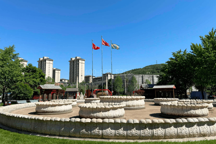 北京市门头沟区万佛华侨陵园喷泉景观图