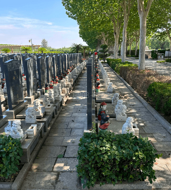 天津西青区万寿园公墓传统立碑墓型3号