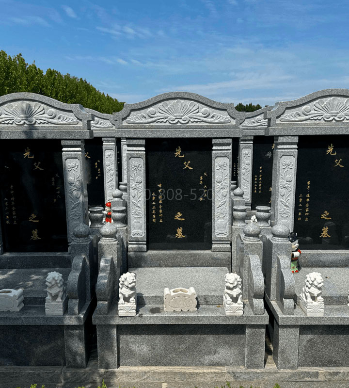 天津西青区万寿园公墓传统立碑墓型4号
