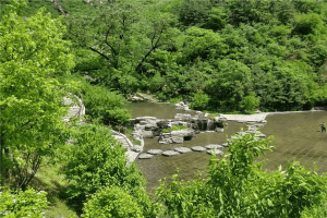 西安市雁塔区南郊骨灰寝园园区湖景图