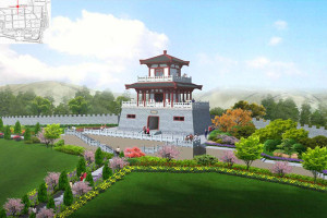 郑州市新密市凤凰山人文纪念园园区建筑图