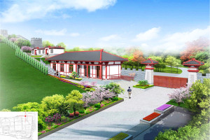 郑州市新密市凤凰山人文纪念园园区建筑图