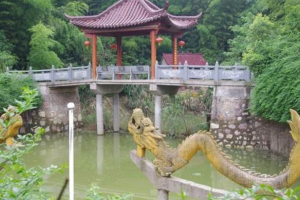 杭州市上城区龙居寺陵园园区湖景图