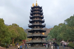 安徽省九华山大愿陵园高塔建筑图